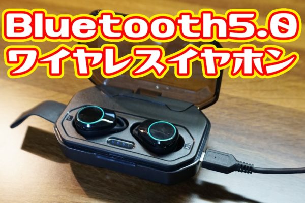 Bluetooth5.0 ワイヤレスイヤホン レビュー 【全て無難な感じ】